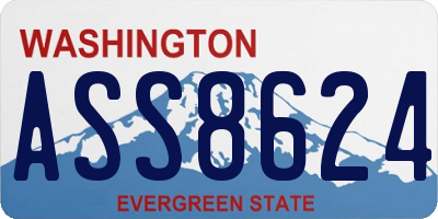 WA license plate ASS8624