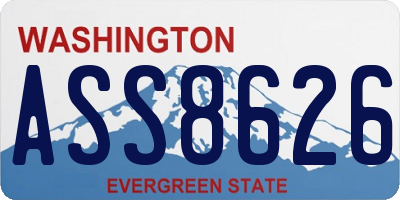 WA license plate ASS8626