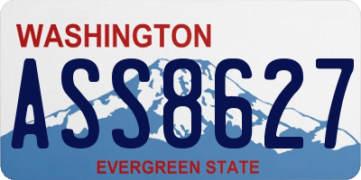 WA license plate ASS8627