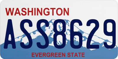 WA license plate ASS8629