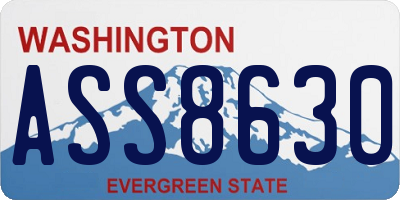 WA license plate ASS8630