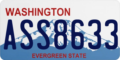 WA license plate ASS8633