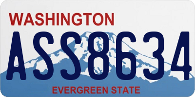 WA license plate ASS8634