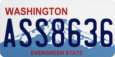 WA license plate ASS8636