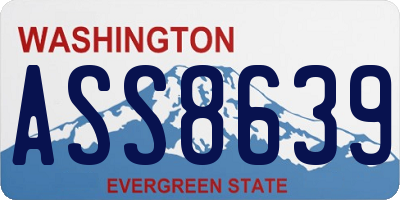 WA license plate ASS8639