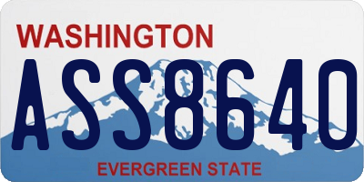 WA license plate ASS8640