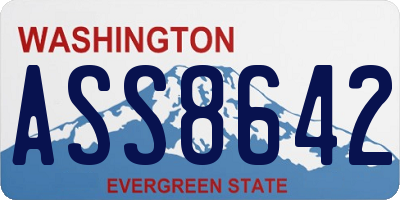 WA license plate ASS8642