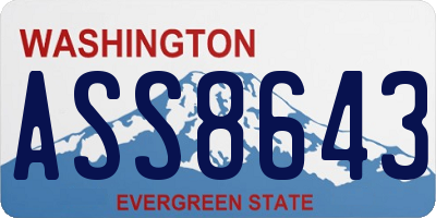 WA license plate ASS8643