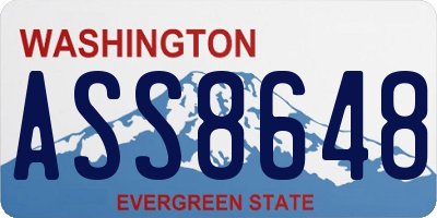 WA license plate ASS8648