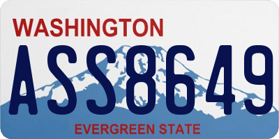 WA license plate ASS8649