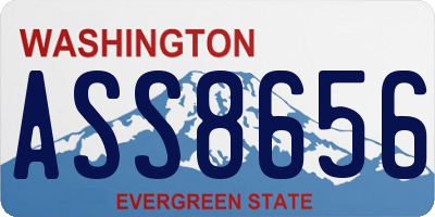 WA license plate ASS8656