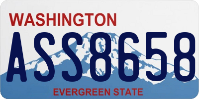 WA license plate ASS8658