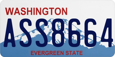 WA license plate ASS8664