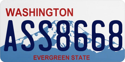 WA license plate ASS8668