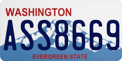 WA license plate ASS8669