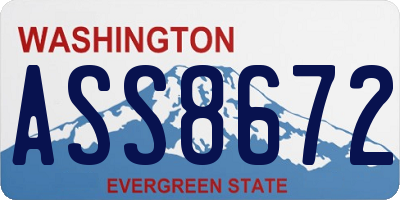 WA license plate ASS8672