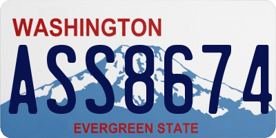 WA license plate ASS8674