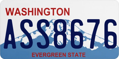 WA license plate ASS8676