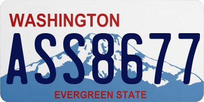 WA license plate ASS8677