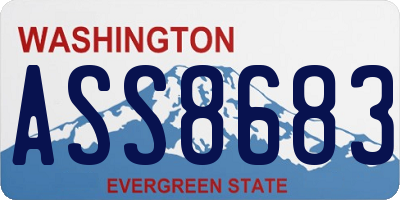 WA license plate ASS8683