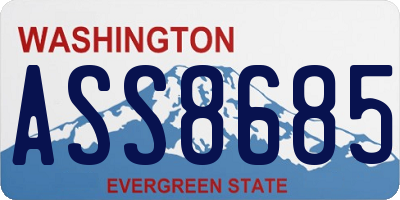 WA license plate ASS8685