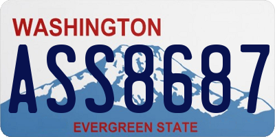 WA license plate ASS8687