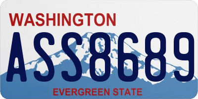 WA license plate ASS8689