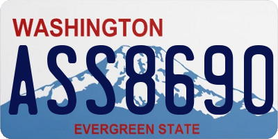 WA license plate ASS8690