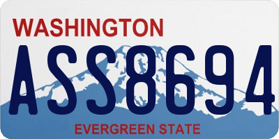 WA license plate ASS8694