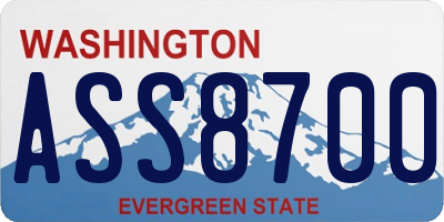 WA license plate ASS8700