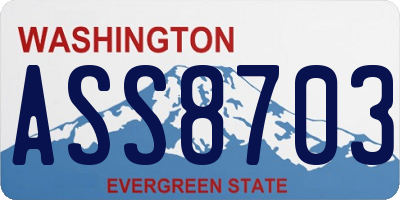 WA license plate ASS8703