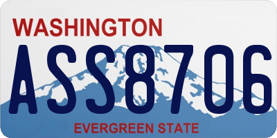 WA license plate ASS8706