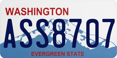 WA license plate ASS8707