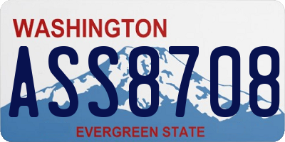 WA license plate ASS8708