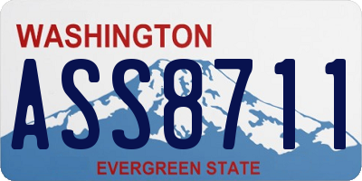 WA license plate ASS8711