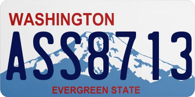 WA license plate ASS8713