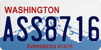 WA license plate ASS8716