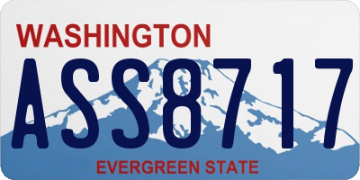 WA license plate ASS8717