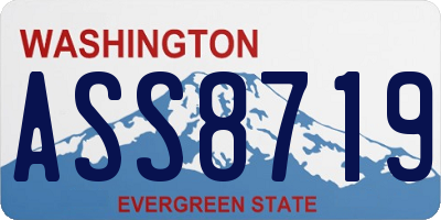 WA license plate ASS8719