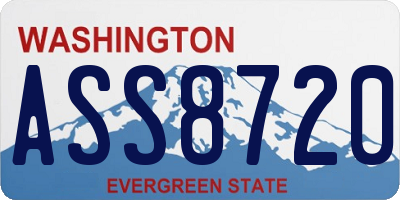 WA license plate ASS8720