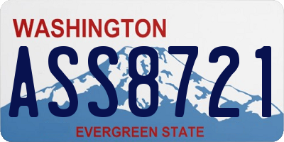 WA license plate ASS8721