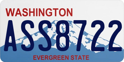 WA license plate ASS8722