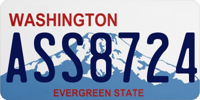 WA license plate ASS8724