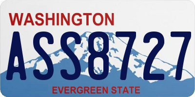 WA license plate ASS8727