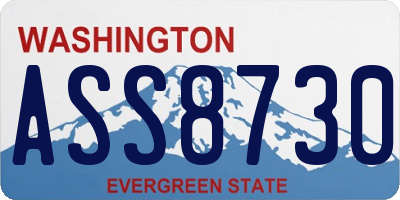 WA license plate ASS8730