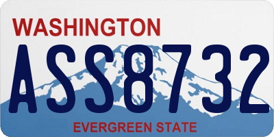 WA license plate ASS8732