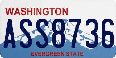 WA license plate ASS8736