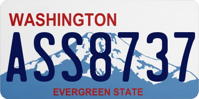 WA license plate ASS8737
