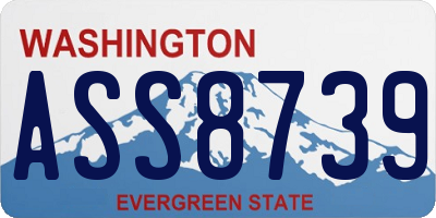 WA license plate ASS8739