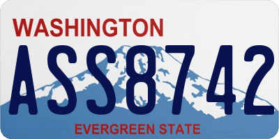 WA license plate ASS8742